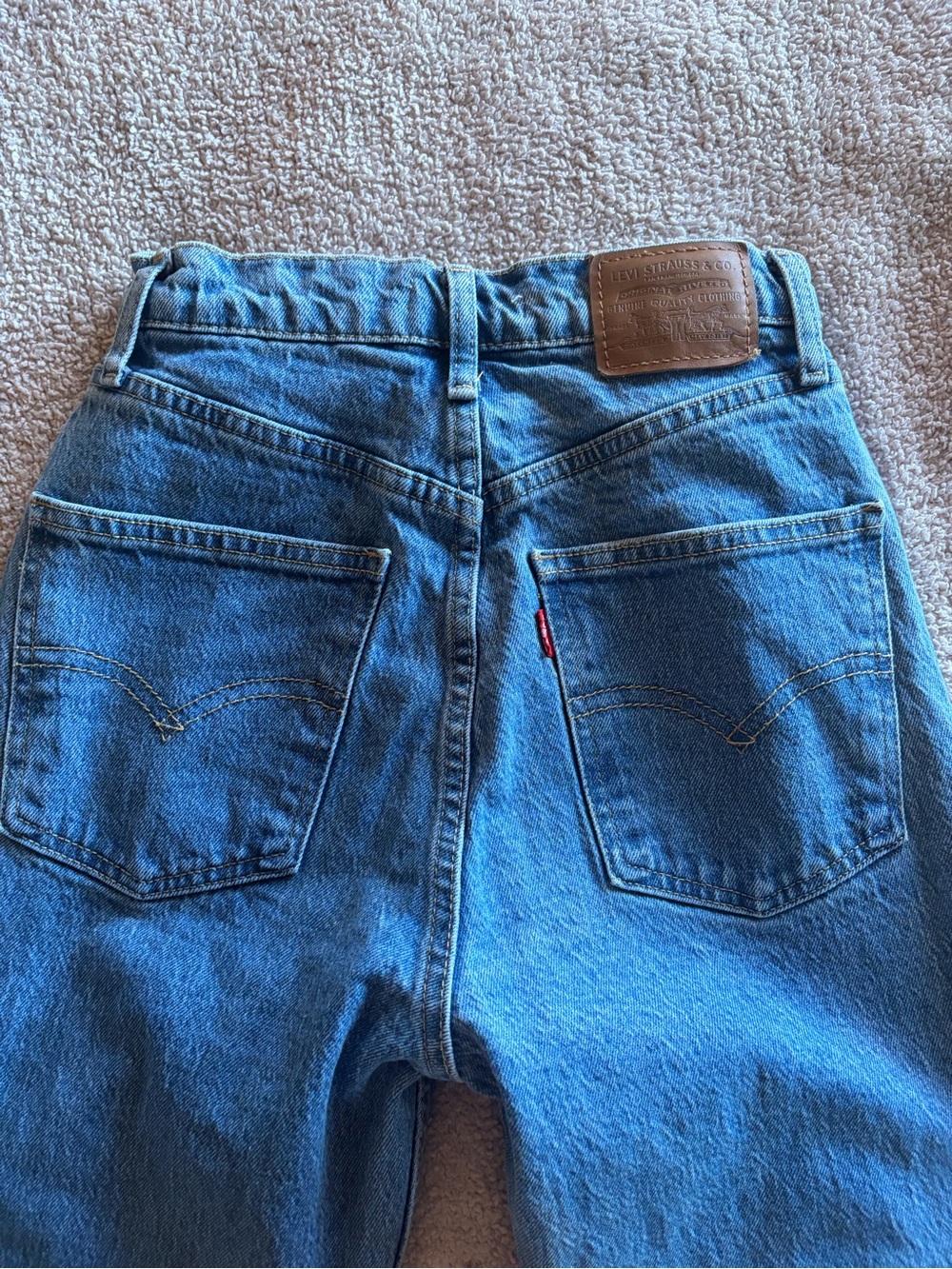 Levi's Men's Blue Denim Jeans with Signature Back Pockets